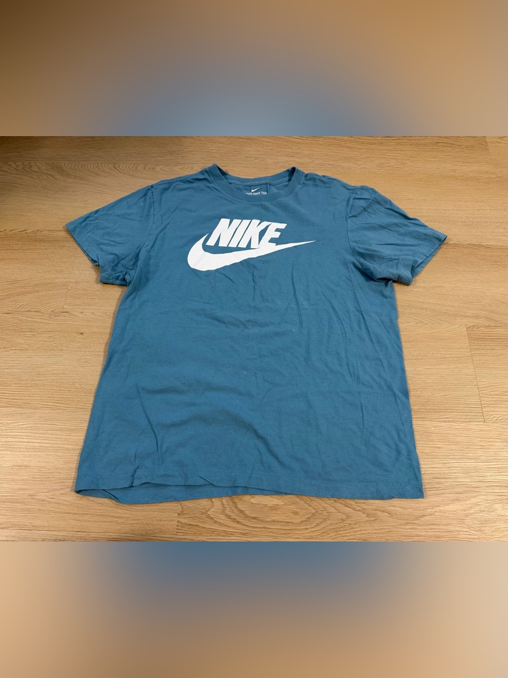 Nike T-Shirt Mens Size M Dri-Fit Graphic Logo Short Sleeve Athletic Tee Blue
